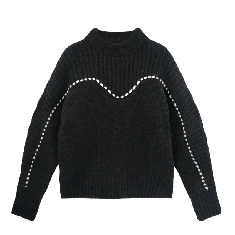ANDERMATT PULLOVER EM BLACK/IVORY