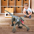 Remote Control Velociraptor Dinosaur Toy - Interactive with Lights & Sounds, Perfect for Kids!