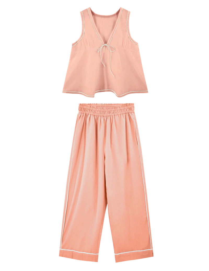 PAJAMA PANT & CAMISOLE SET IN CONCH