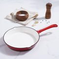 Ombre Red Enameled Cast Iron Fry Pan - 40x25x5.5cm | Durable Non-Stick Cookware for Even Heat Distribution