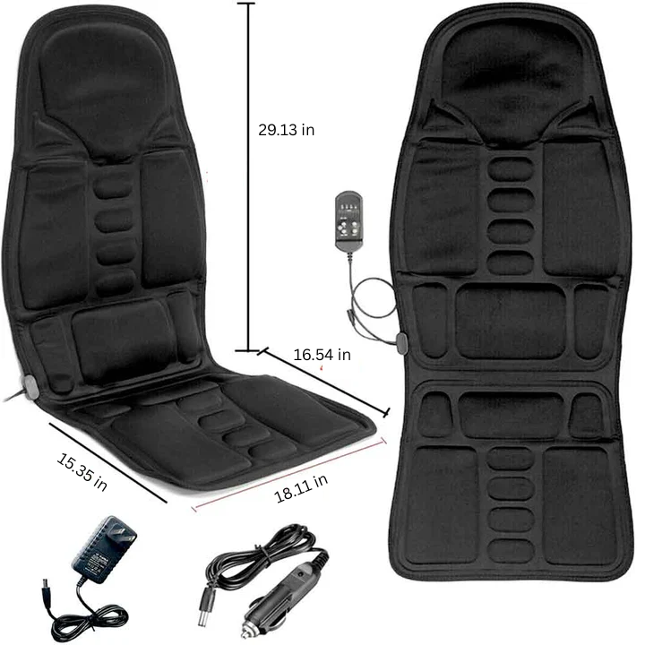 8-Mode Heated Massage Chair Pad with Back and Neck Cushion - Relaxation & Pain Relief