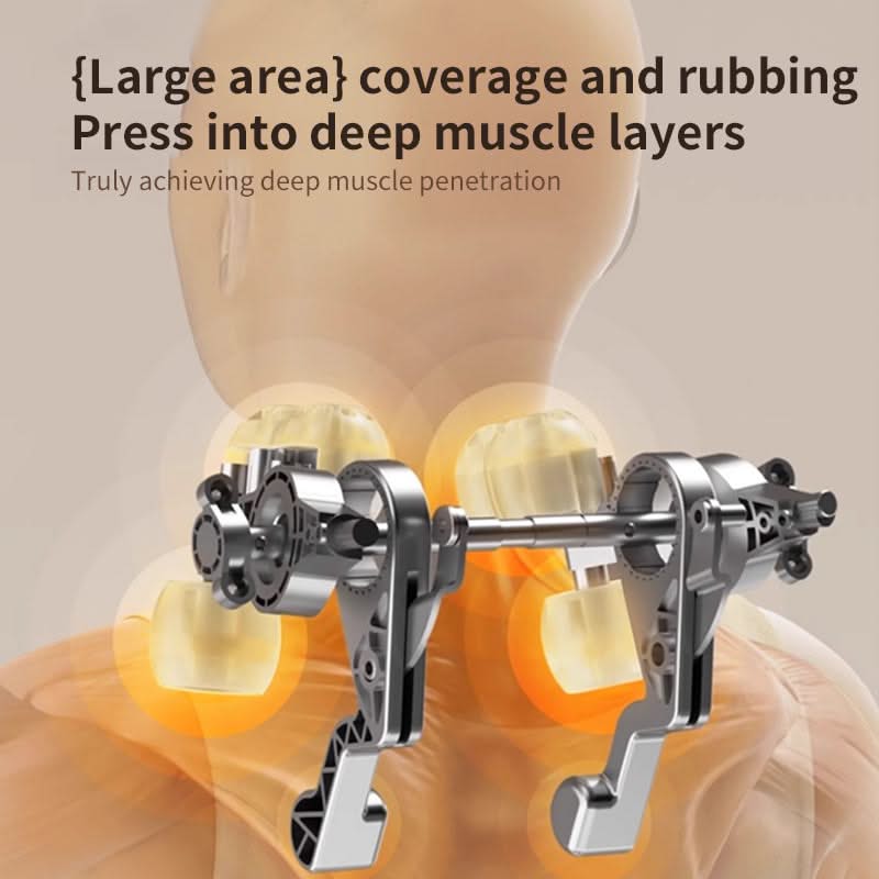 Heated Neck Massager with 6 Rotating Heads & 3 Adjustable Massage Modes - Relaxation & Pain Relief