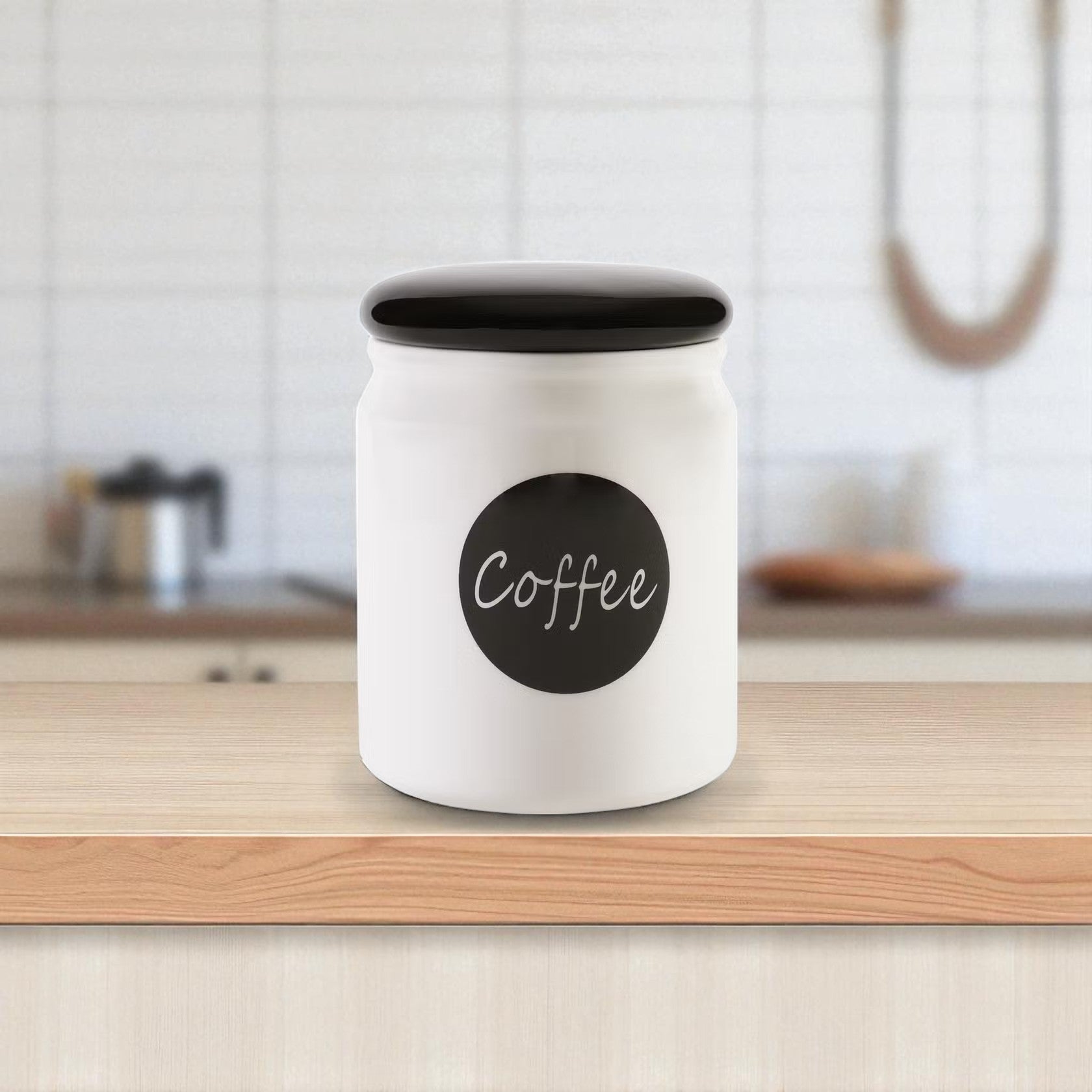 Aros 800ml White Coffee Canister - Airtight Storage for Freshness