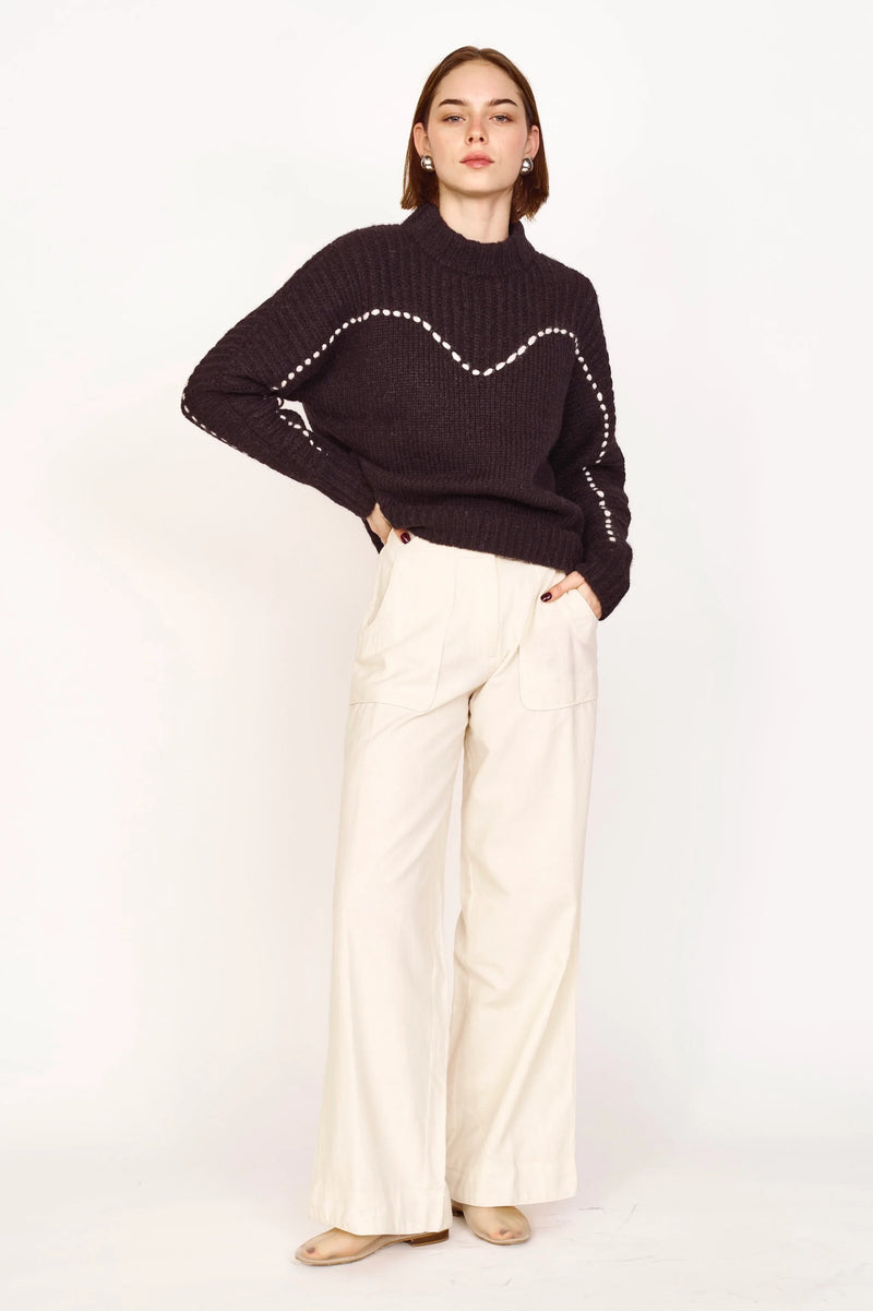 ANDERMATT PULLOVER EM BLACK/IVORY