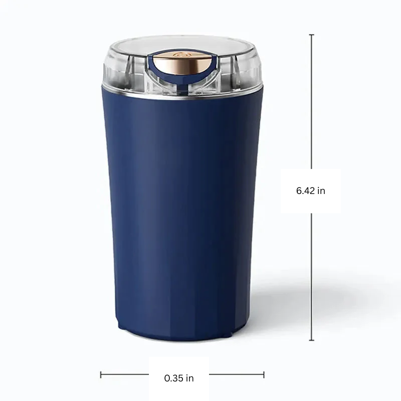 Electric Mini Grinder with Stainless Steel Blades - 50-60g Capacity for Coffee, Spices, and Herbs