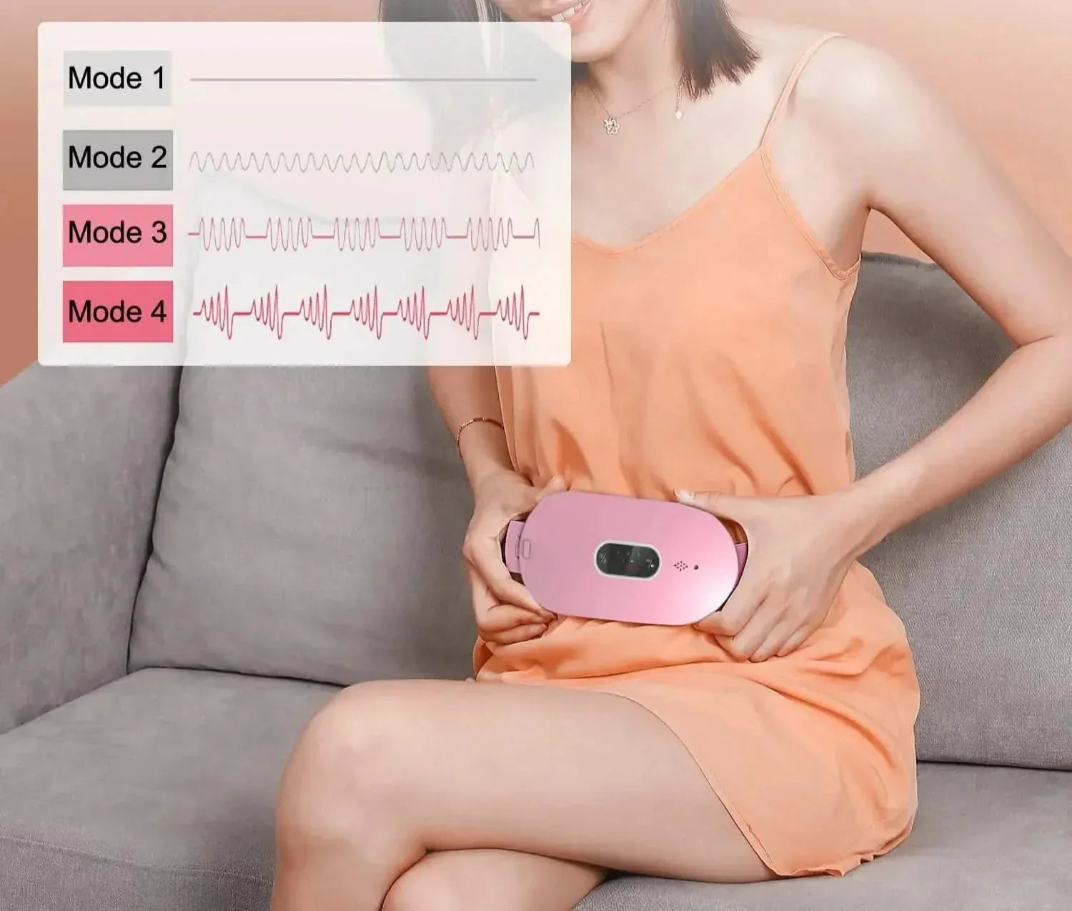 Adjustable Heating Waistband Massager - 6 Heat Levels & Multiple Massage Modes for Ultimate Comfort and Relaxation