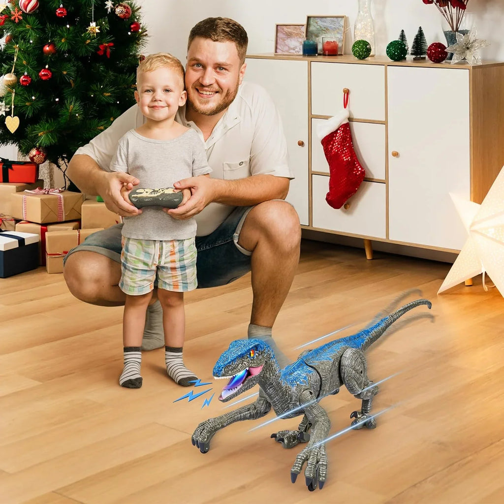 Remote Control Velociraptor Dinosaur Toy - Interactive with Lights & Sounds, Perfect for Kids!
