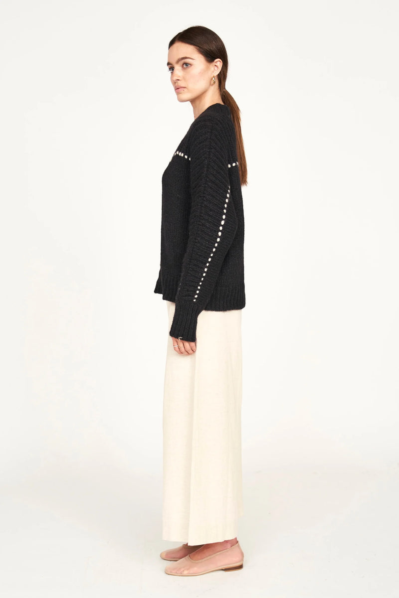 ANDERMATT PULLOVER EM BLACK/IVORY