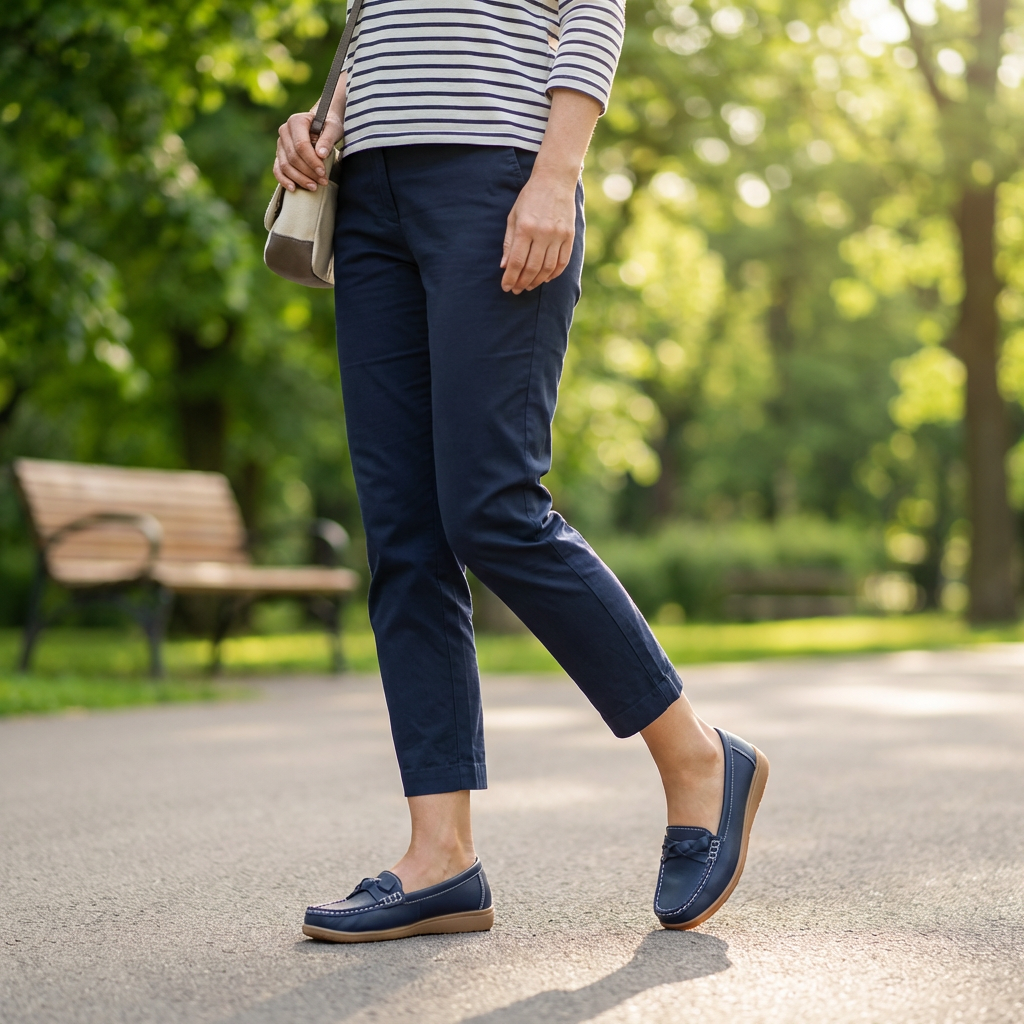 Women's Slip-On Walking Loafers - Comfortable & Supportive Casual Shoes for All-Day Wear