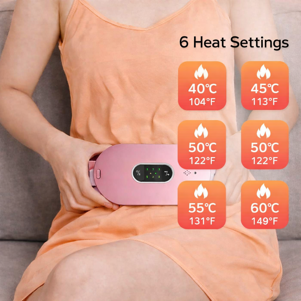 Adjustable Heating Waistband Massager - 6 Heat Levels & Multiple Massage Modes for Ultimate Comfort and Relaxation