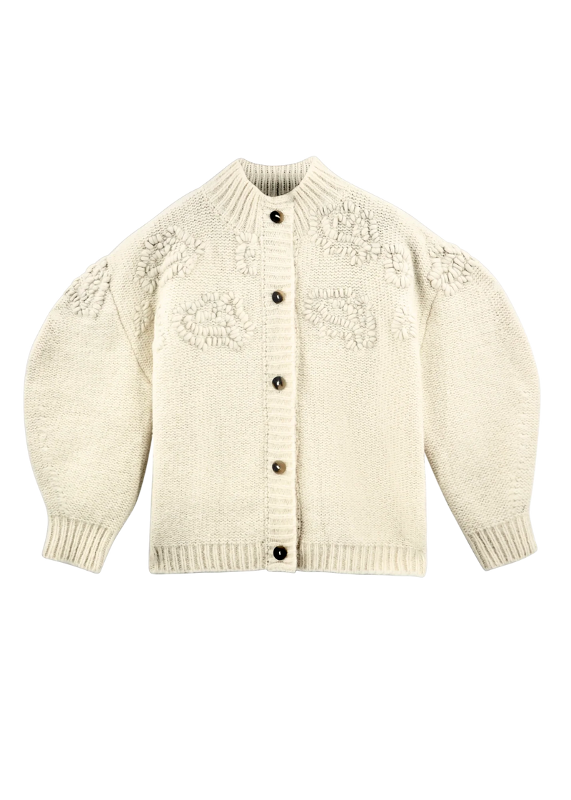 CUSCO WATERLILY CARDIGAN EM IVORY