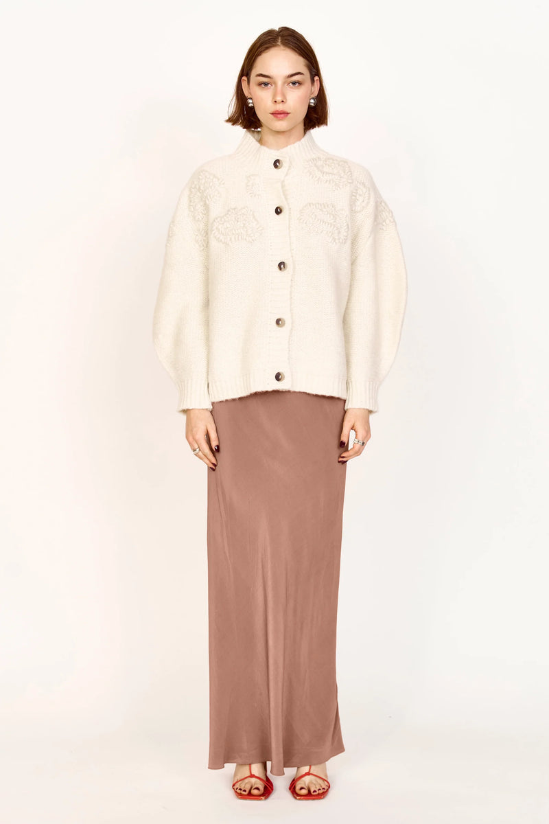 CUSCO WATERLILY CARDIGAN EM IVORY