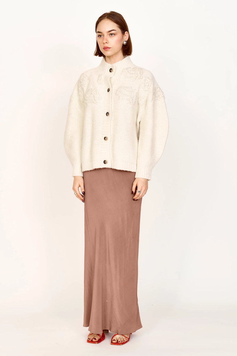 CUSCO WATERLILY CARDIGAN EM IVORY