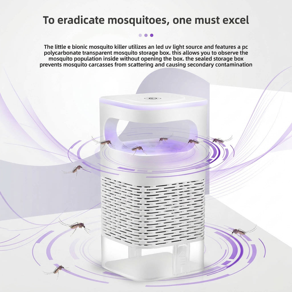 UV LED Mosquito Trap with Suction Fan & Night Light - Indoor Insect Catcher for Effective Pest Control