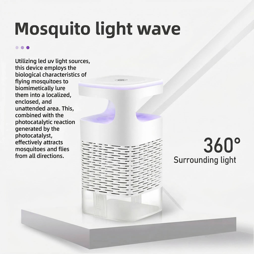 UV LED Mosquito Trap with Suction Fan & Night Light - Indoor Insect Catcher for Effective Pest Control
