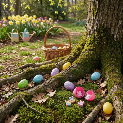 48-Piece Easter Egg Set with Rubber Erasers & Snap Closure - Perfect for Kids' Easter Activities