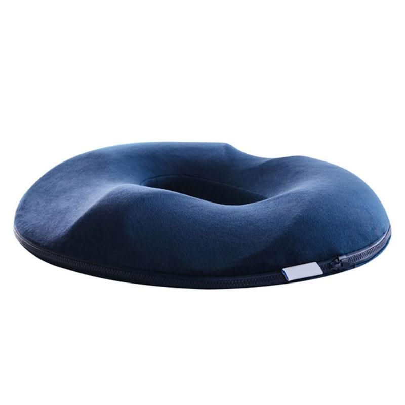 Memory Foam Donut Cushion - Non-Slip Base & Machine Washable Cover for Ultimate Comfort