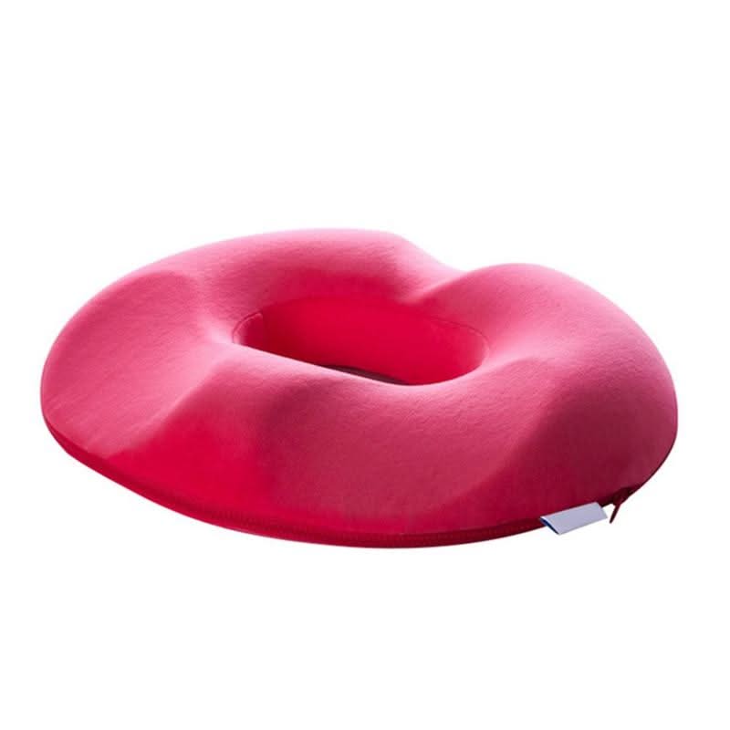 Memory Foam Donut Cushion - Non-Slip Base & Machine Washable Cover for Ultimate Comfort