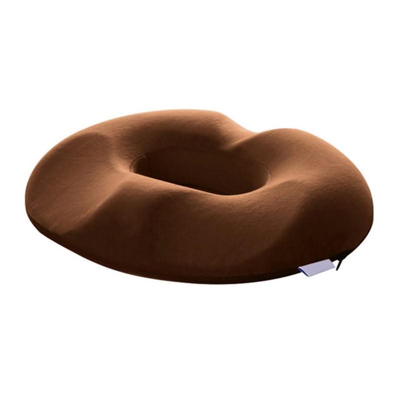 Memory Foam Donut Cushion - Non-Slip Base & Machine Washable Cover for Ultimate Comfort