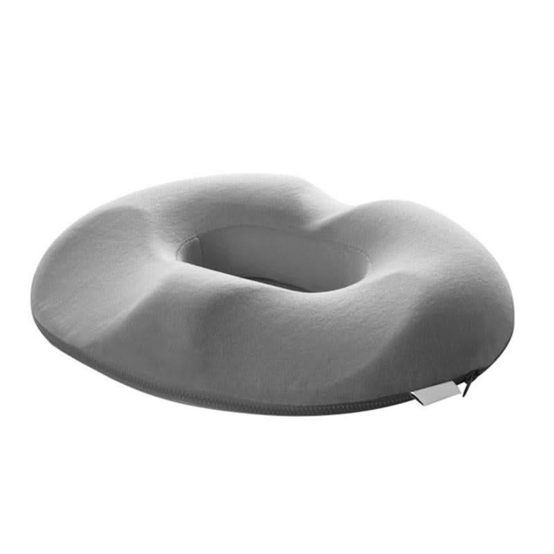 Memory Foam Donut Cushion - Non-Slip Base & Machine Washable Cover for Ultimate Comfort