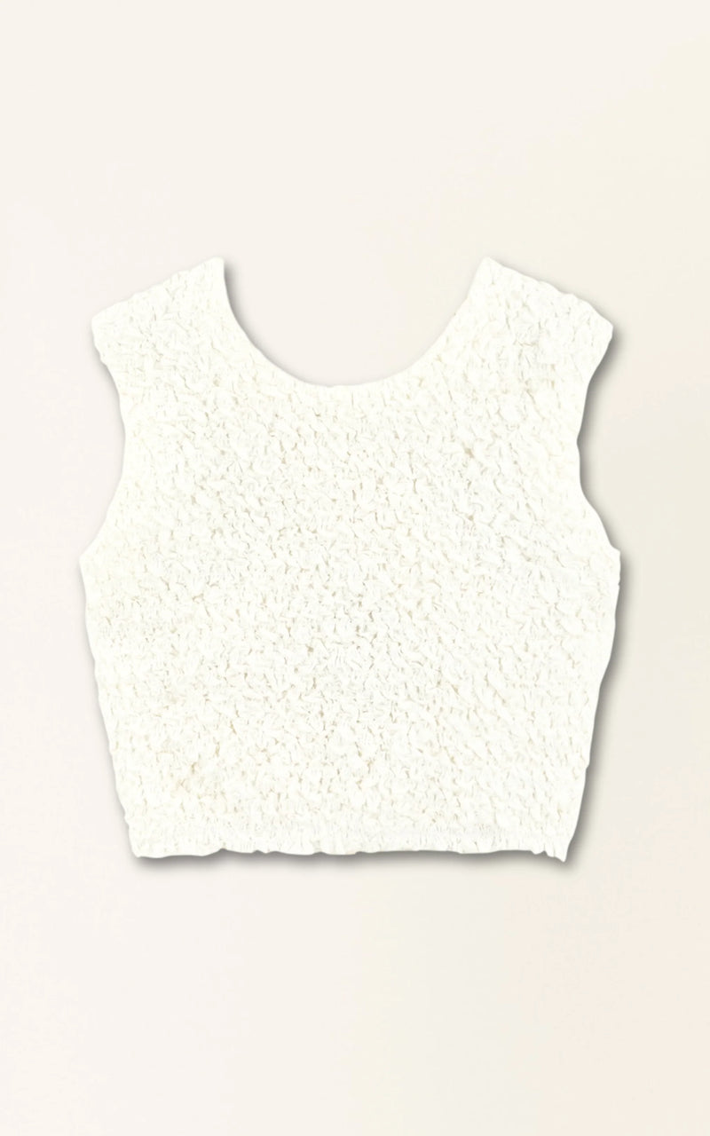 LUCIA SMOCKED TOP EM WHITE
