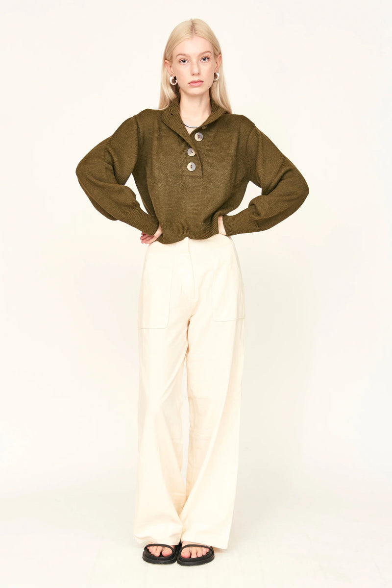 GHENT SWEATER EM MOSS