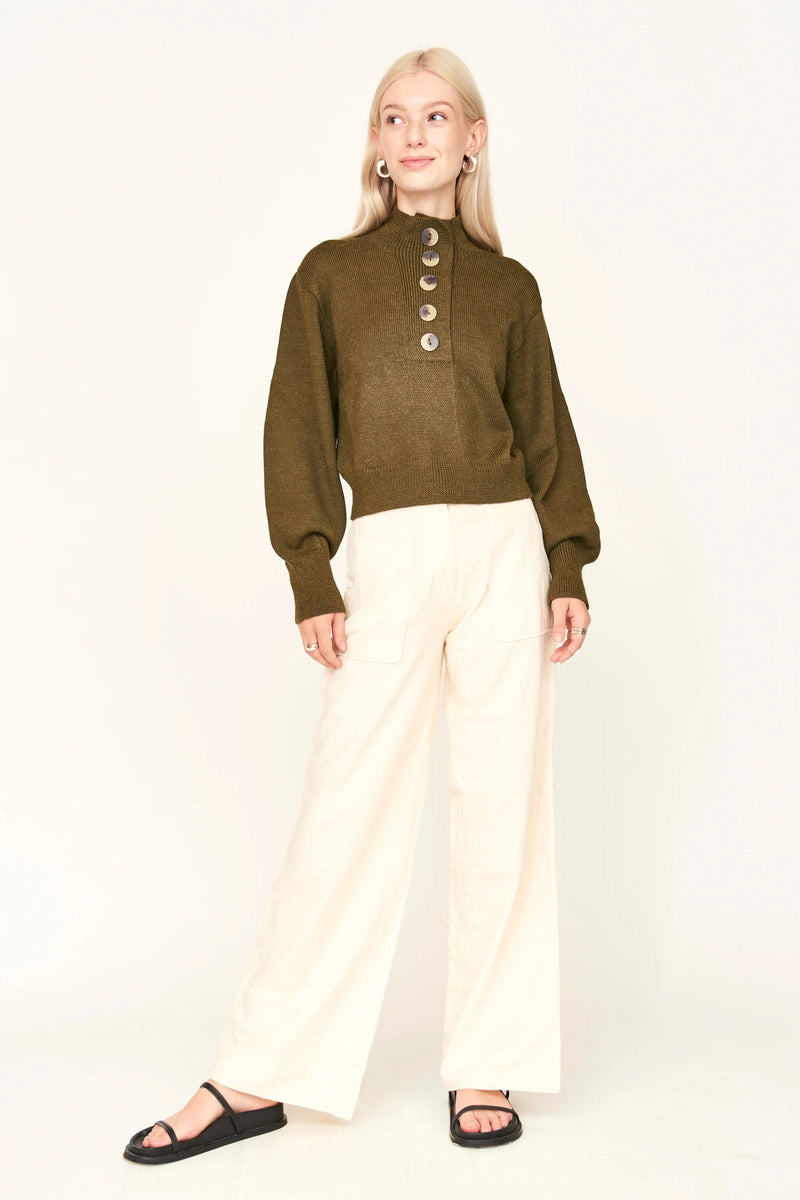 GHENT SWEATER EM MOSS