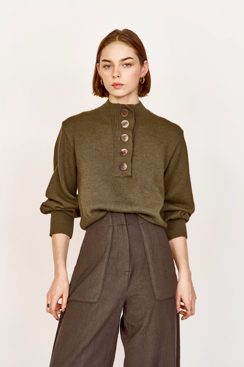 GHENT SWEATER EM MOSS