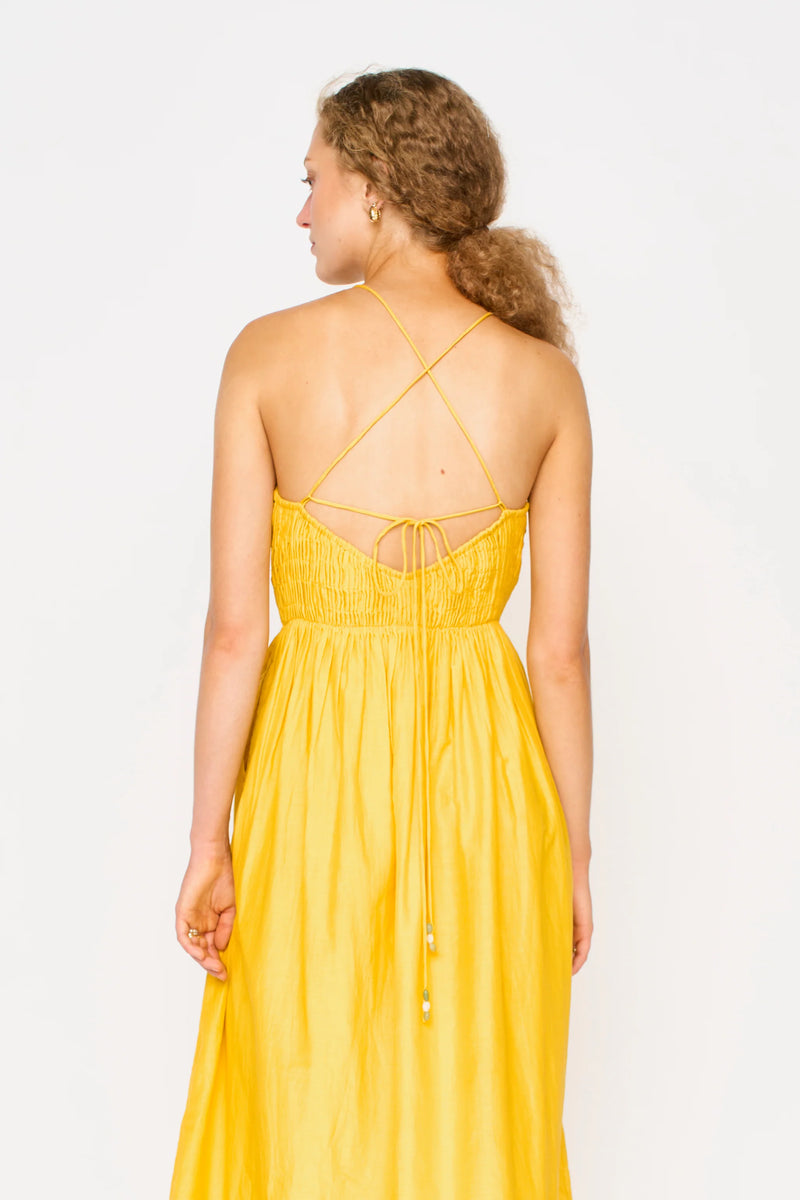 ALBA DRESS IN CANARY