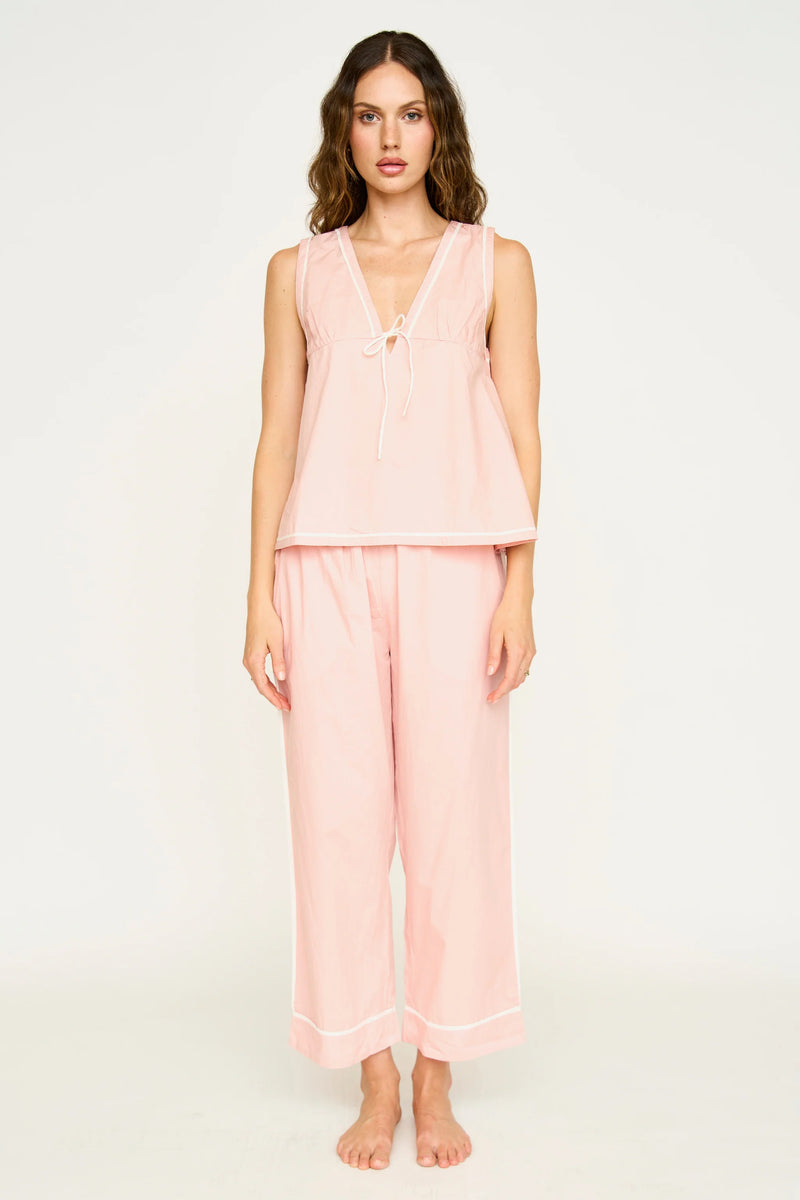 PAJAMA PANT & CAMISOLE SET IN CONCH