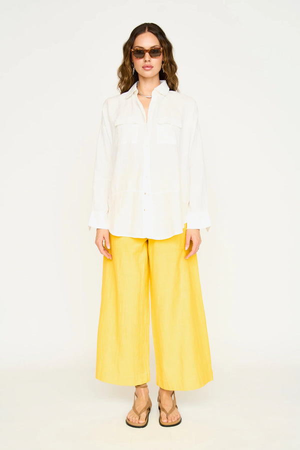 KYOTO SHIRT IN WHITE LINEN