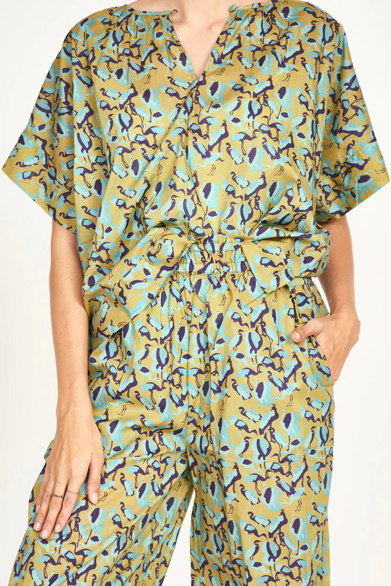 PAJAMA PANT SET IN SEAGULL
