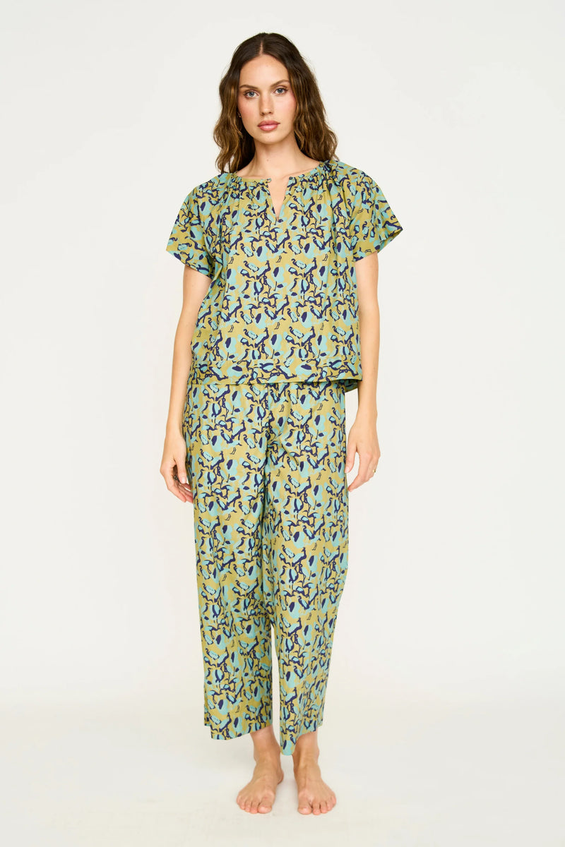 PAJAMA PANT SET IN SEAGULL
