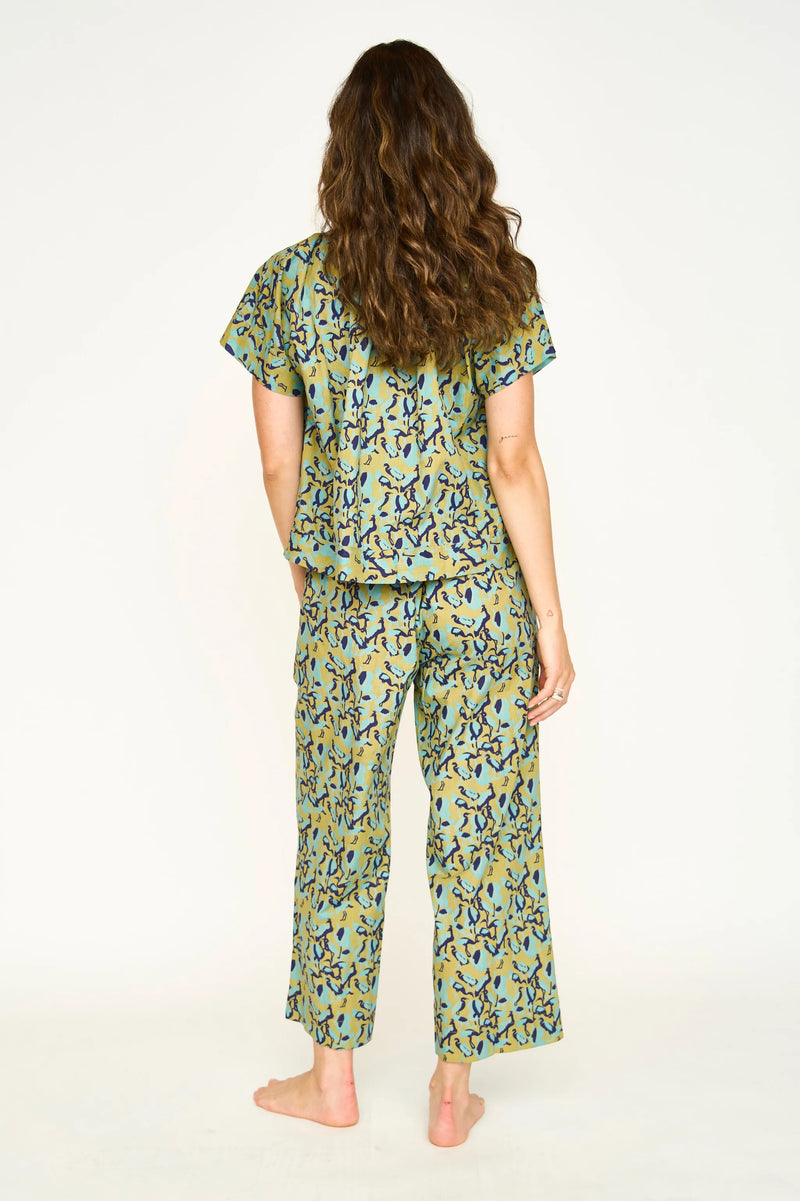 PAJAMA PANT SET IN SEAGULL
