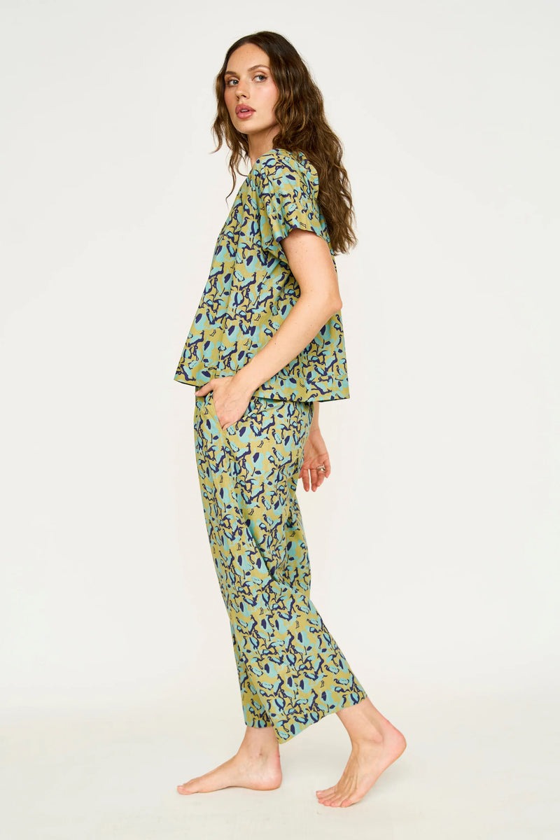 PAJAMA PANT SET IN SEAGULL