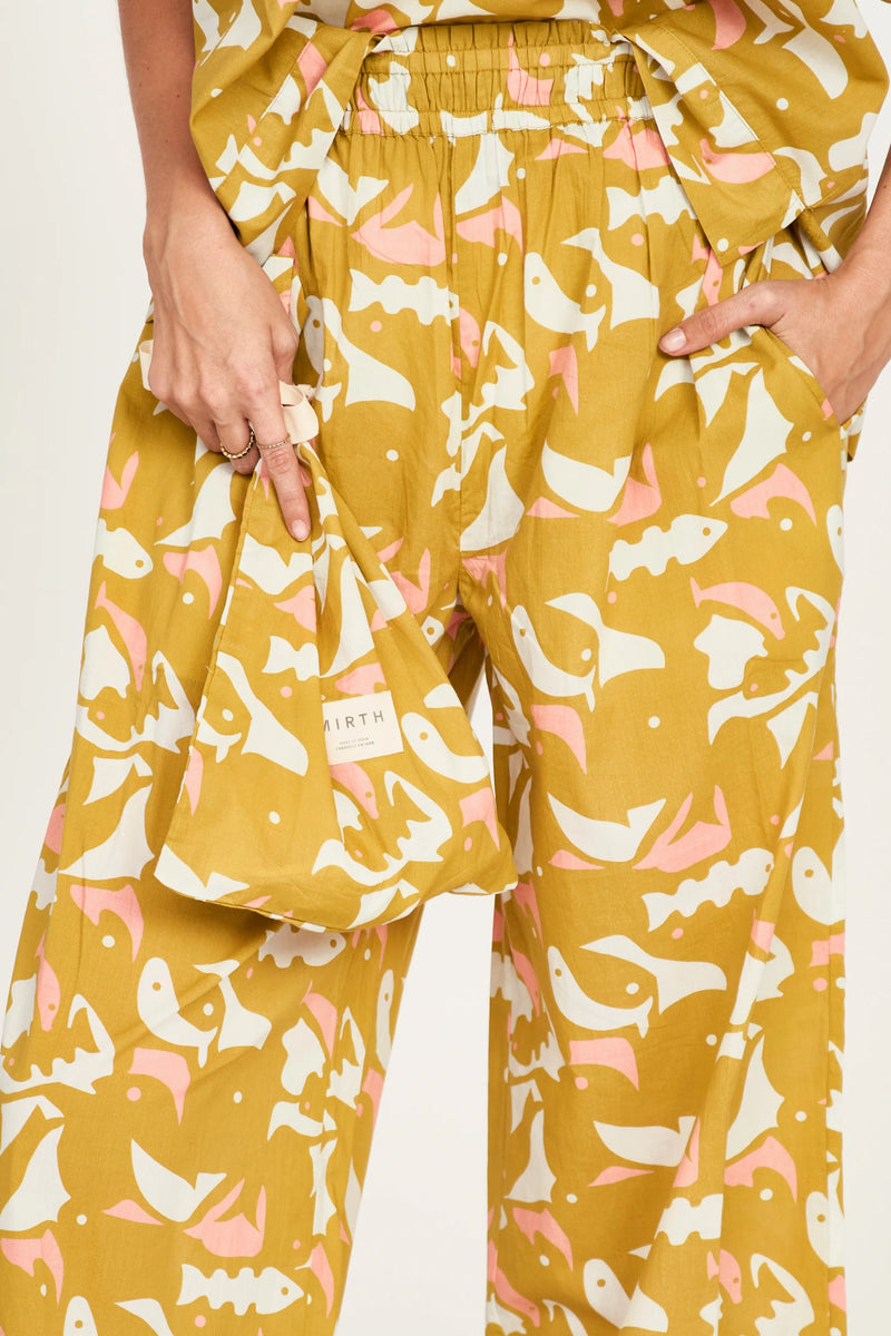 PAJAMA PANT SET IN CANARY