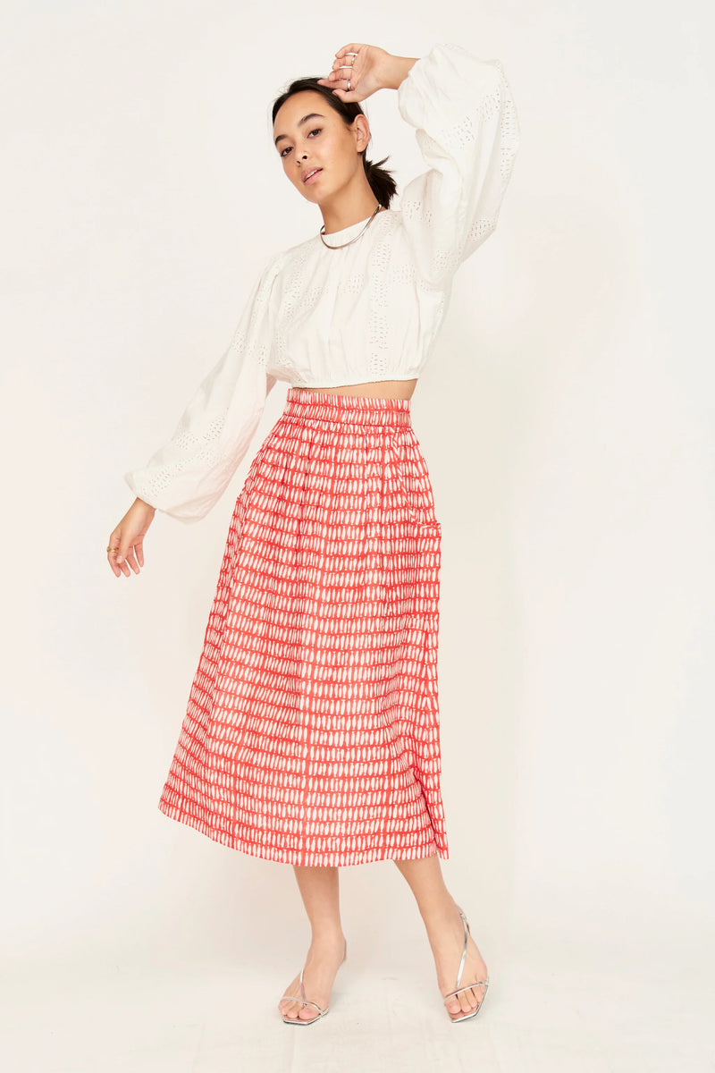VERONA SKIRT EM LOBSTER MINNOW