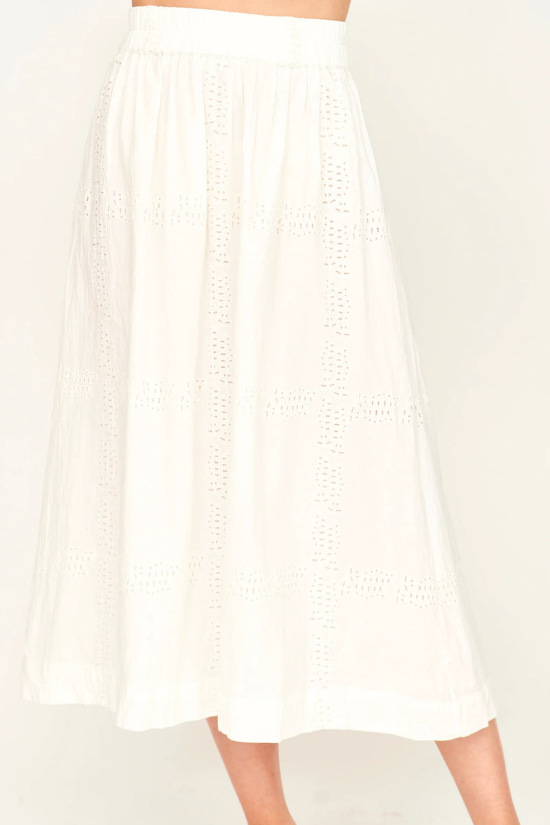 VERONA SKIRT EM WHITE MARINE EYELET