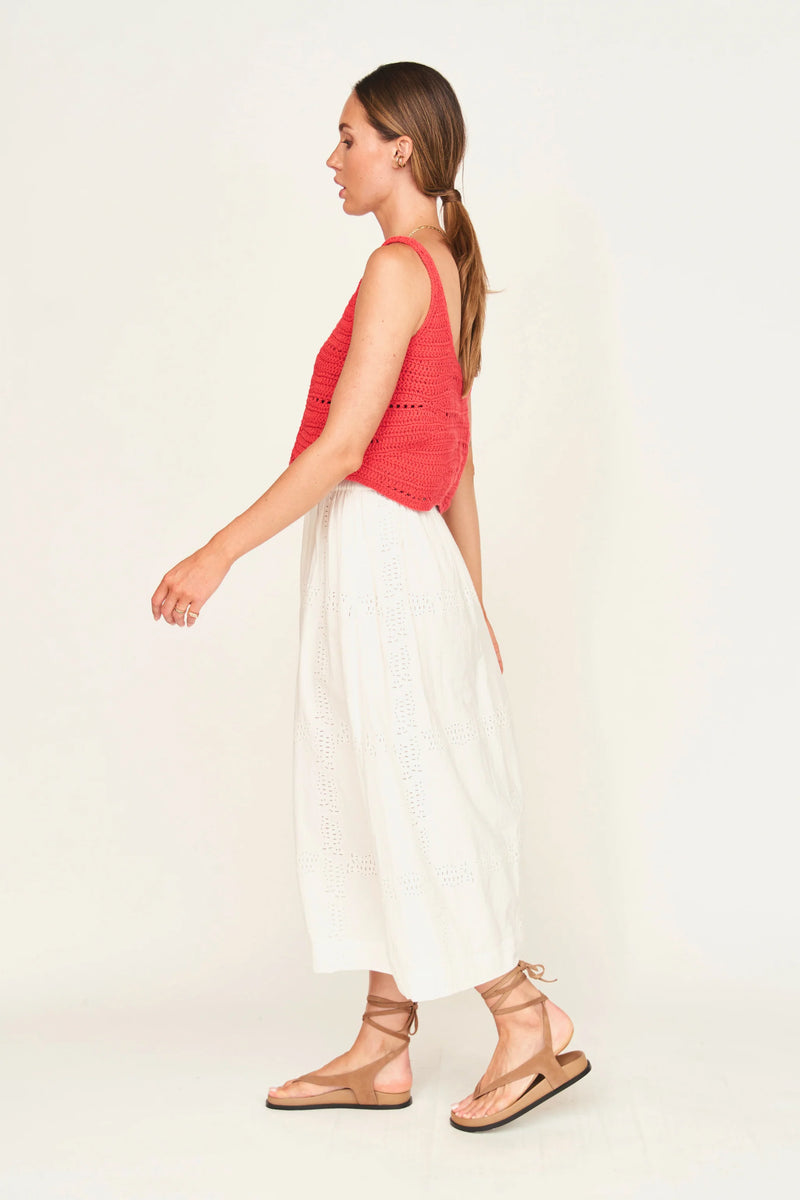 VERONA SKIRT EM WHITE MARINE EYELET