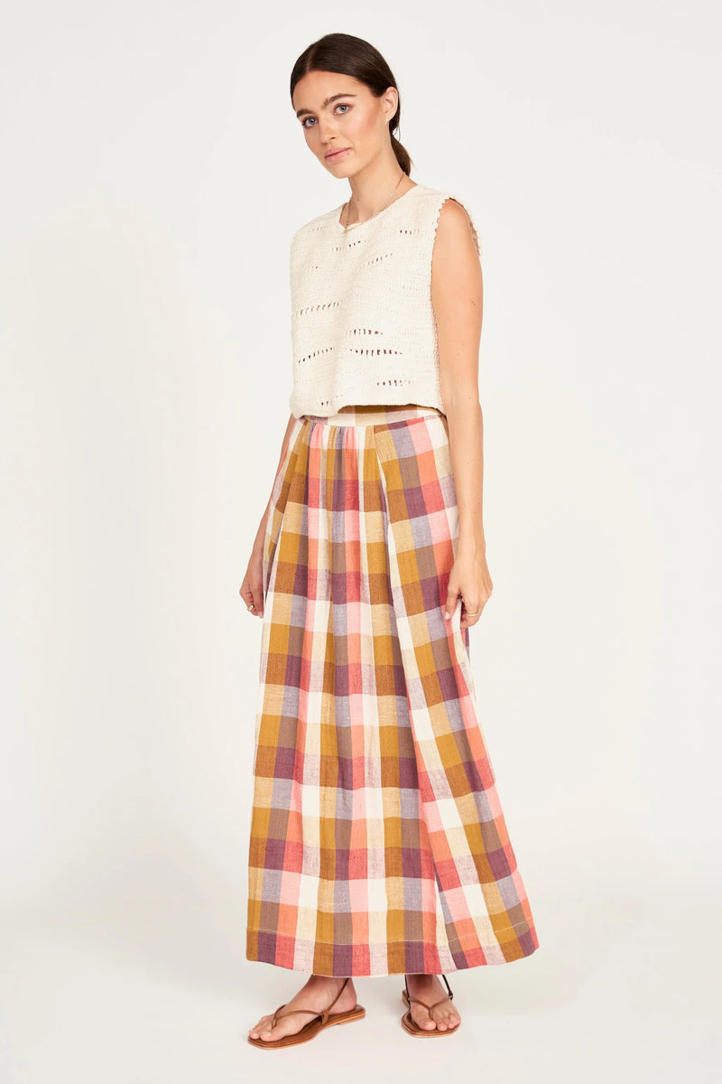 MARION SKIRT EM SUNSET PLAID
