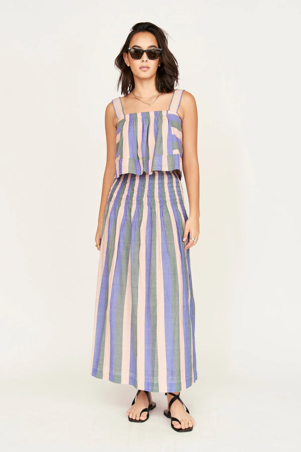 SAVANNAH SMOCKED SKIRT EM CARNIVAL STRIPE