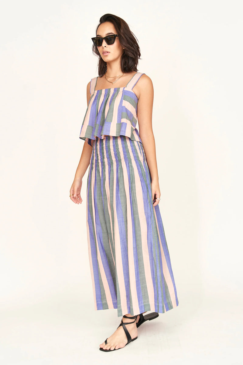SAVANNAH SMOCKED SKIRT EM CARNIVAL STRIPE