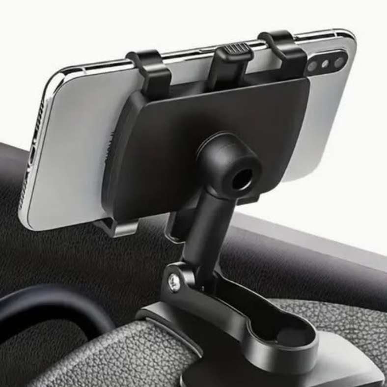 Universal Car Phone Holder with Dashboard Mount - Adjustable, Secure Grip for All Smartphones