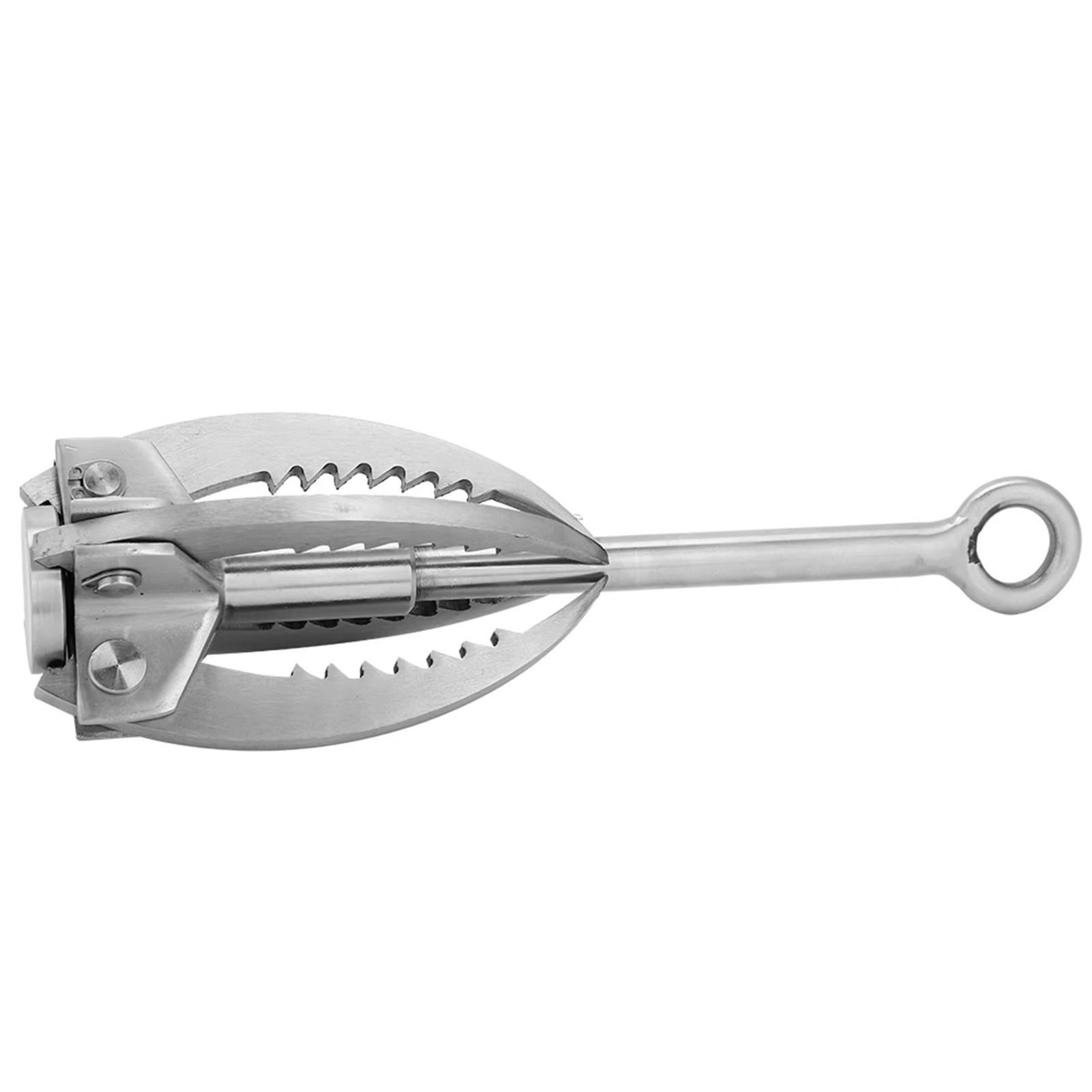 Heavy-Duty Stainless Steel Grappling Hook - 4 Curved Prongs, 250lb Weight Capacity, Ideal for Climbing, Fishing, and Outdoor Adventures