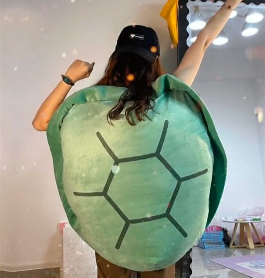 Cozy Plush Turtle Shell Pillow - Soft Cotton Cover & PP Cotton Filling for Ultimate Comfort