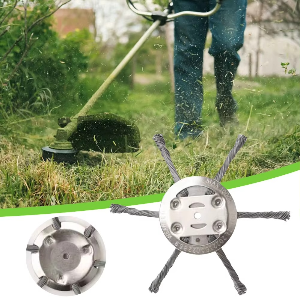 Universal Steel Wire Weed Trimmer Head - Heavy-Duty Replacement for Efficient Lawn Care & Gardening