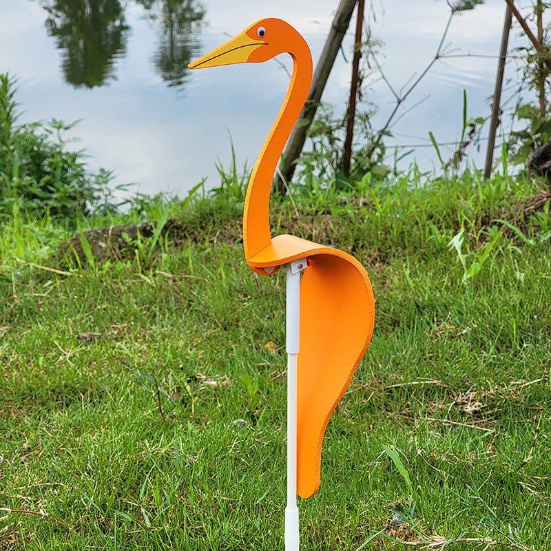 Stainless Steel Garden Bird Spinner with Swivel Hook - Durable Outdoor Décor for Bird Watching