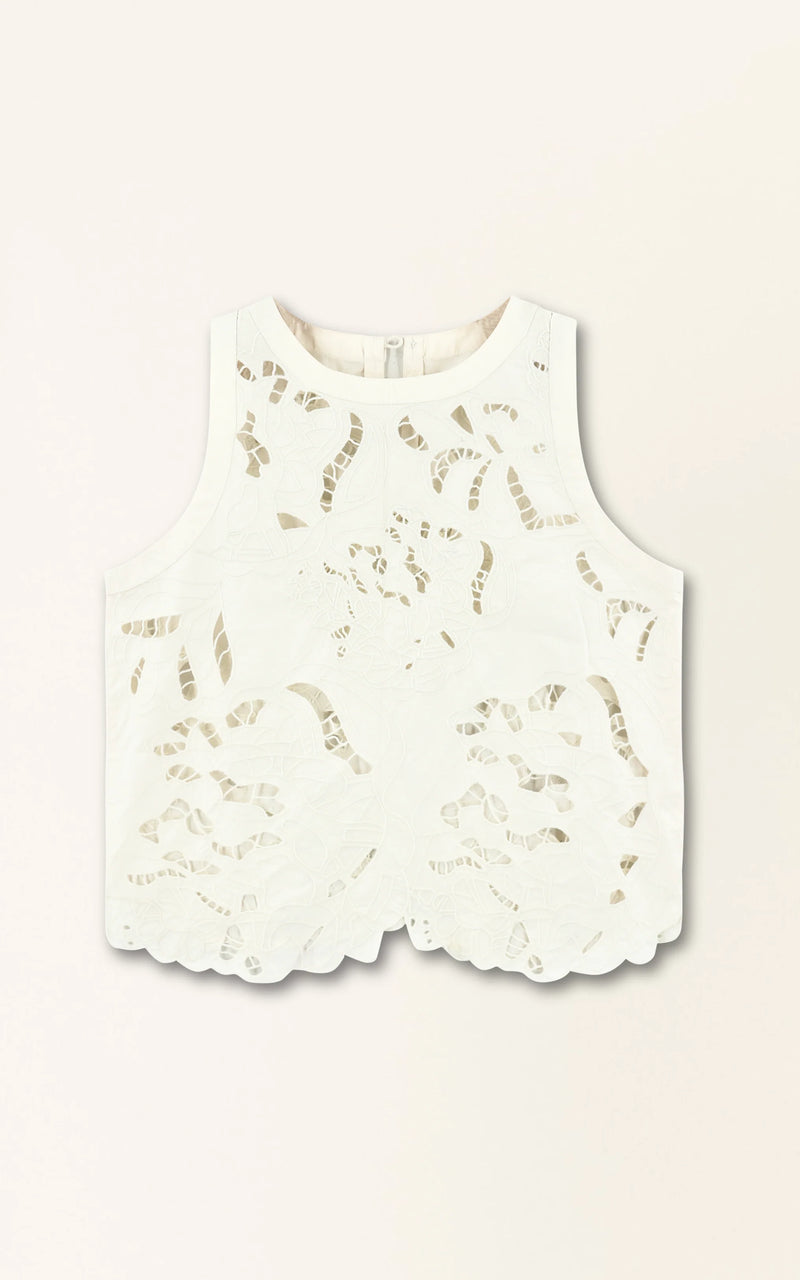 SANTANYI CUTWORK TANK EM WHITEv