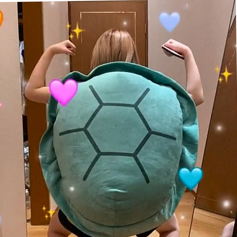 Cozy Plush Turtle Shell Pillow - Soft Cotton Cover & PP Cotton Filling for Ultimate Comfort