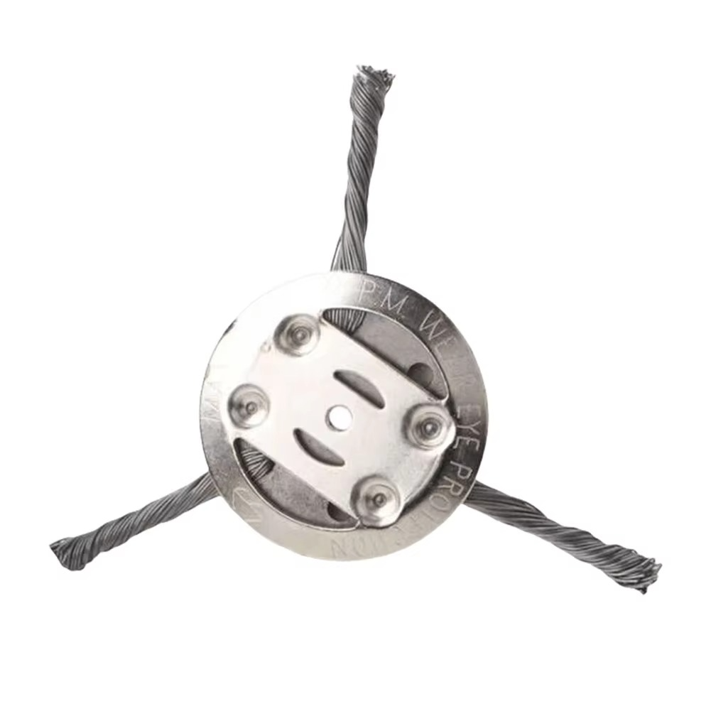 Universal Steel Wire Weed Trimmer Head - Heavy-Duty Replacement for Efficient Lawn Care & Gardening